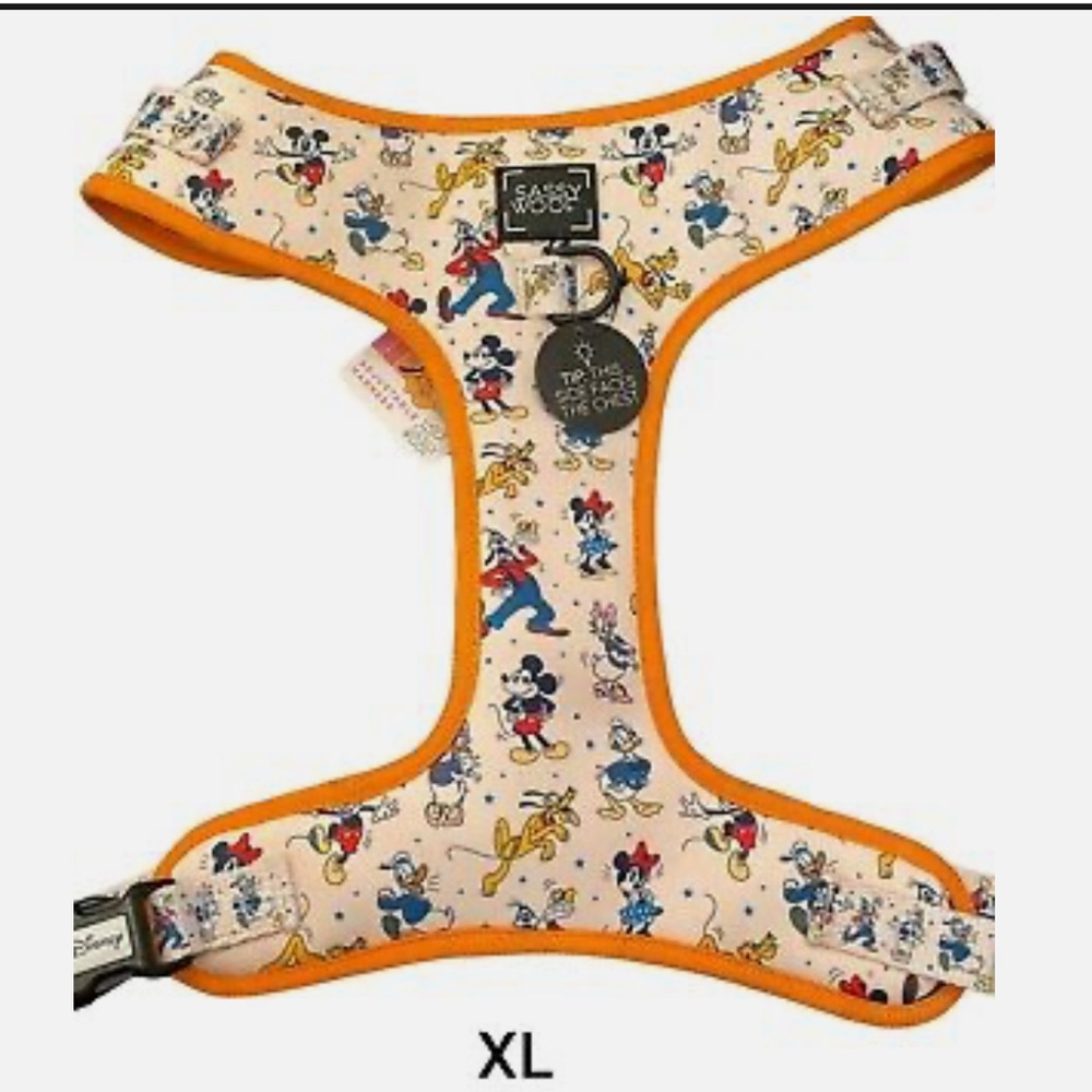 SassyWoof DISNEY Dog Harness MickeyMouse Minnie Goofy Donald Duck Daisy XL